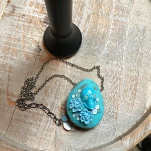 Tarina Tarantino Desert Skull Necklace Turquoise